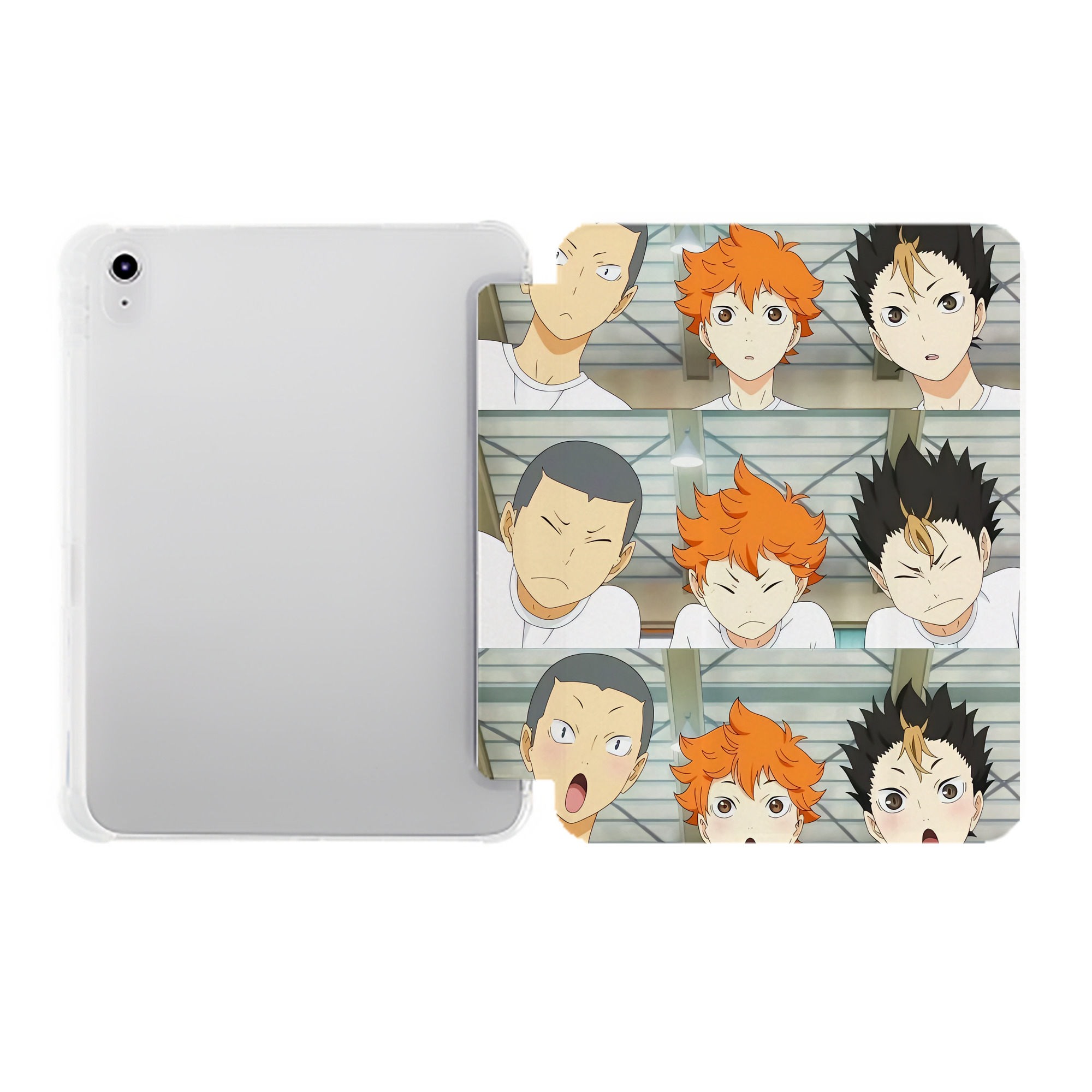 （画像用） ハイキュー!! Haikyu!! IPad ケース ペン収納付き 三つ折りスタンド PUレザー×シリコン 対応機種9.5/10.5/10.9インチ
